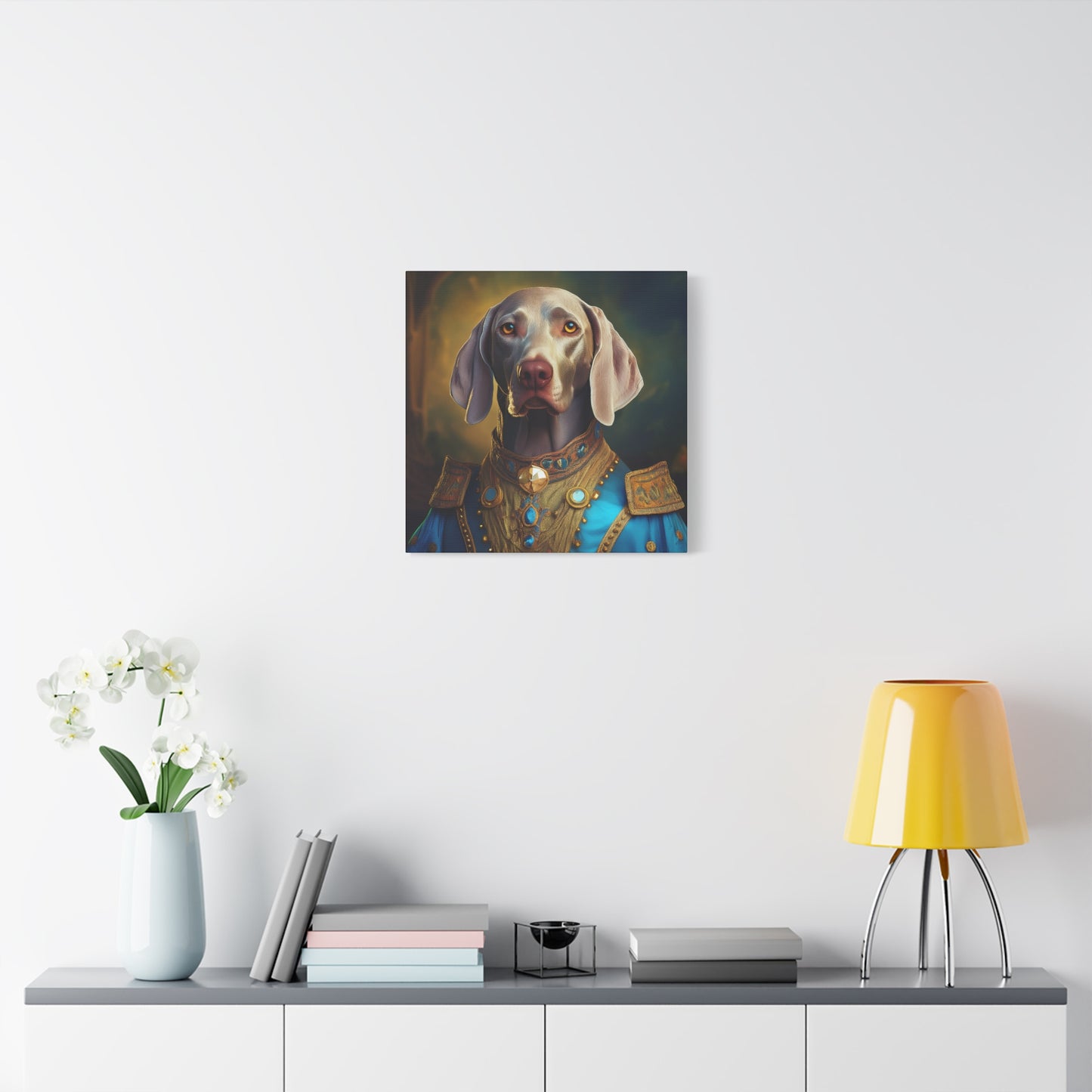 Weimaraner Renaissance Pet Portrait on Canvas -  wall art, wall print, dog portrait, dog art