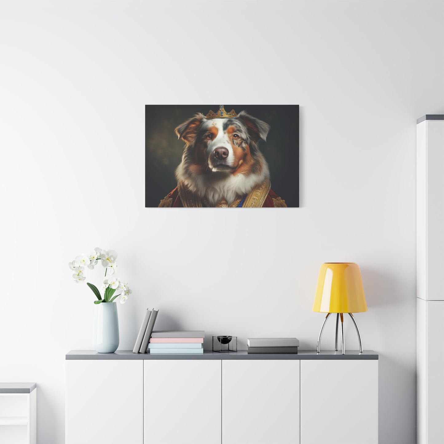 Australian Shepherd Pet Portrait Renaissance - Canvas, wall art, wall print, dog art, dog print