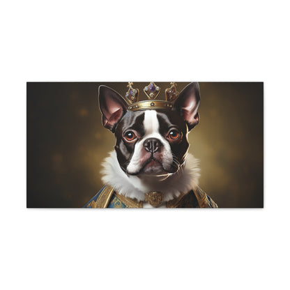 Boston Terrier Renaissance Pet Portrait on Canvas, wall print, wall art, dog portrait, dog art