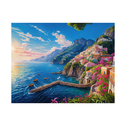 Amalfi Coast Italy Coastal Print | Style 4 | Wall Art | Wall Print