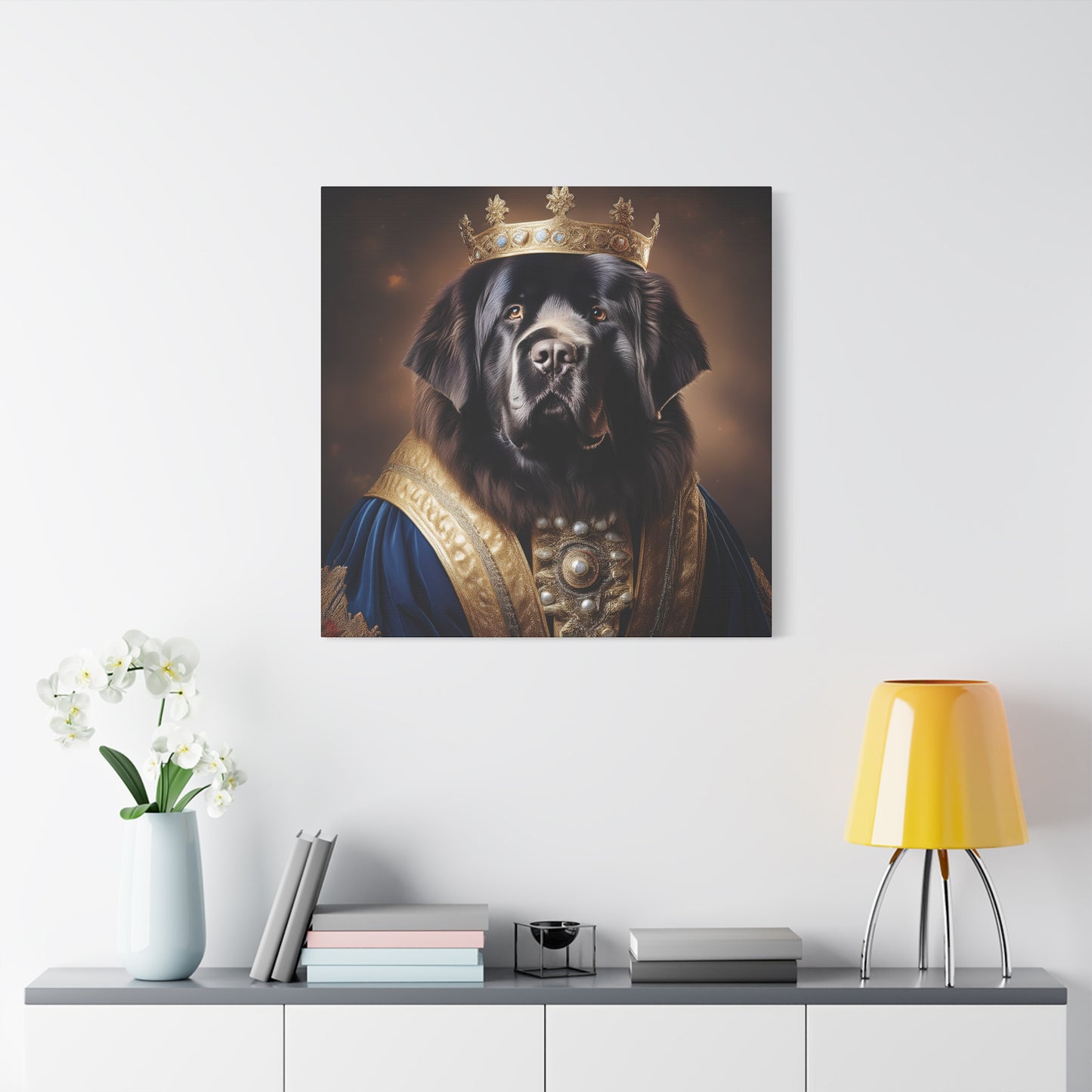 Newfoundland Renaissance Pet Portrait on Canvas | wall art | wall print