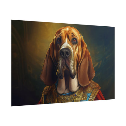 Bloodhound Renaissance Dog Portrait Art Print, Wall Decor Gift, Animal Lover Home Decor, Dog Wall Art