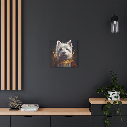 West Highland White Terrier Pet Portrait Renaissance - Canvas, wall art, wall print, dog portrait, dog art