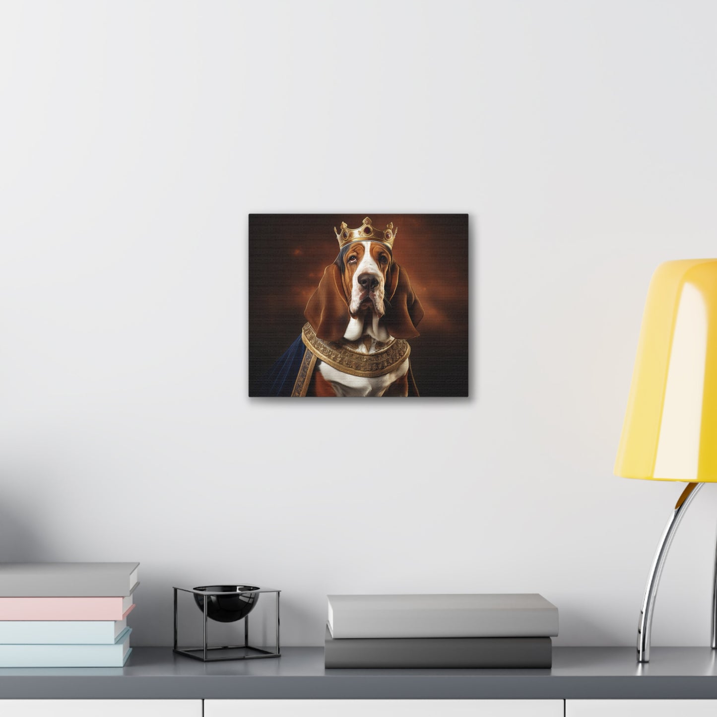 Basset Hound Renaissance Pet Portrait on Canvas | Wall art | wall print | Dog Art