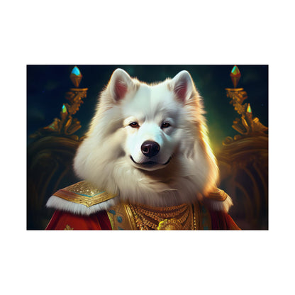 Samoyed Renaissance Pet Portrait Print, Dog Lover Wall Art, wall art, wall print