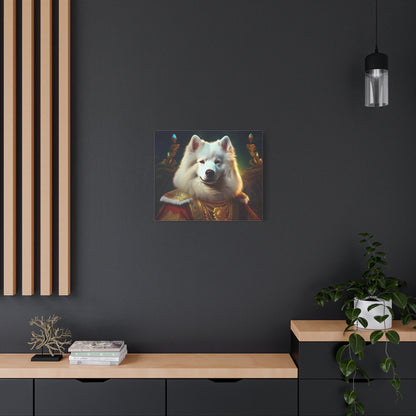 Samoyed Renaissance Pet Portrait on Canvas, wall art, wall print, dog portrait, dog art