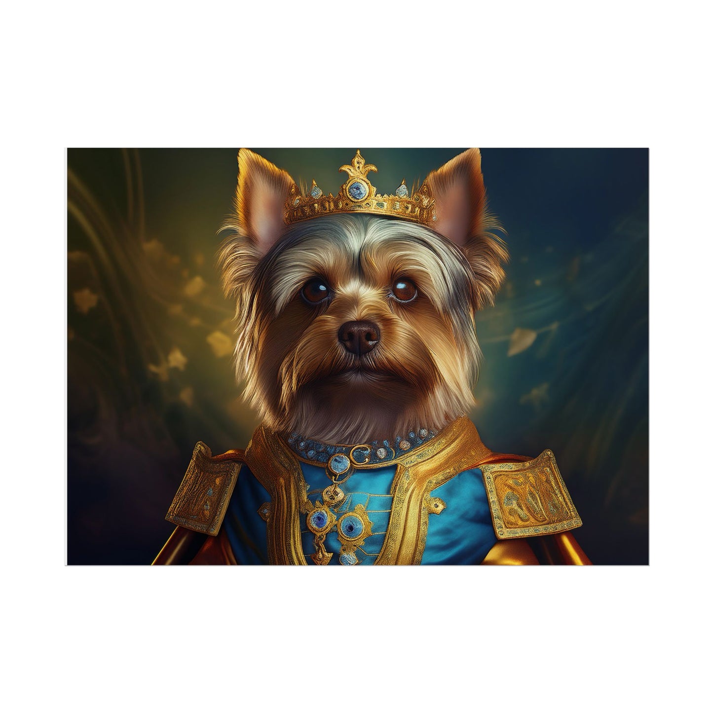 Yorkshire Terrier Dog Renaissance Pet Portrait Print | Wall Art | Wall Print | Dog Art
