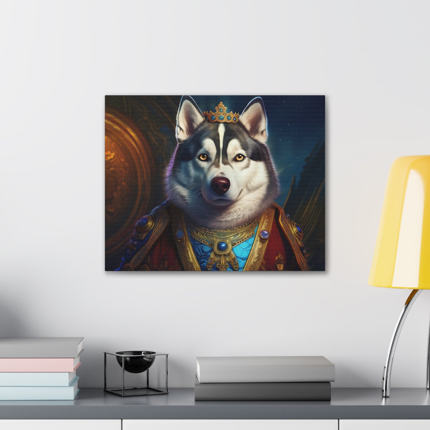 Siberian Husky Renaissance Pet Portrait on Canvas, wall art, wall print, dog portrait, dog art