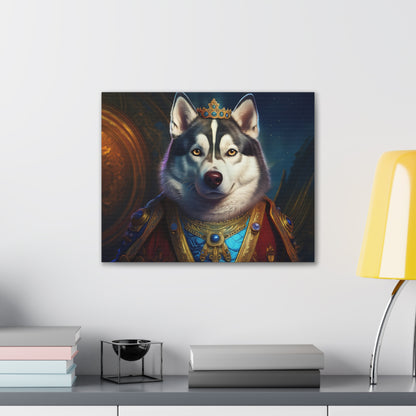 Siberian Husky Renaissance Pet Portrait on Canvas, wall art, wall print, dog portrait, dog art