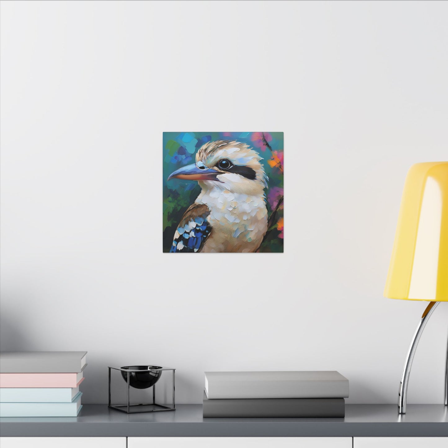 Vibrant Kookaburra Australia Bird Canvas Print,  Nature Lover Gift, Wall Print, Australia Art, Bird Art