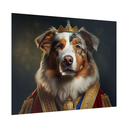 Australian Shepherd Dog Renaissance Pet Portrait Print | Wall Art | Wall Print