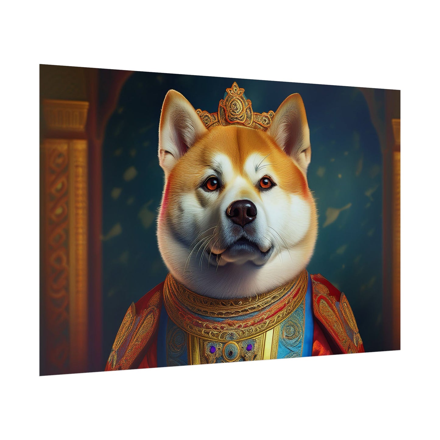 Shiba Dog Renaissance Portrait Print,  Art Print, Wall Decor Gift, Animal Lover Home Decor, wall prints, wall art