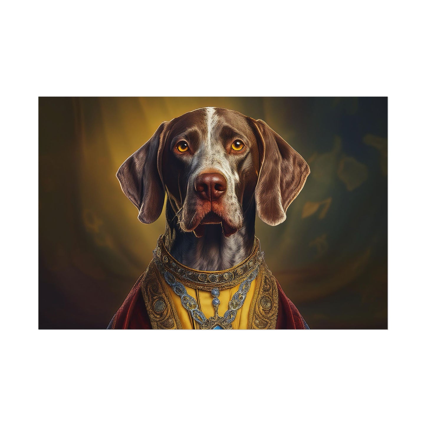 German Shorthaired Pointer Dog Renaissance Pet Portrait, Art Print, Animal Lover gift, Dog Wall Art, wall prints, wall art