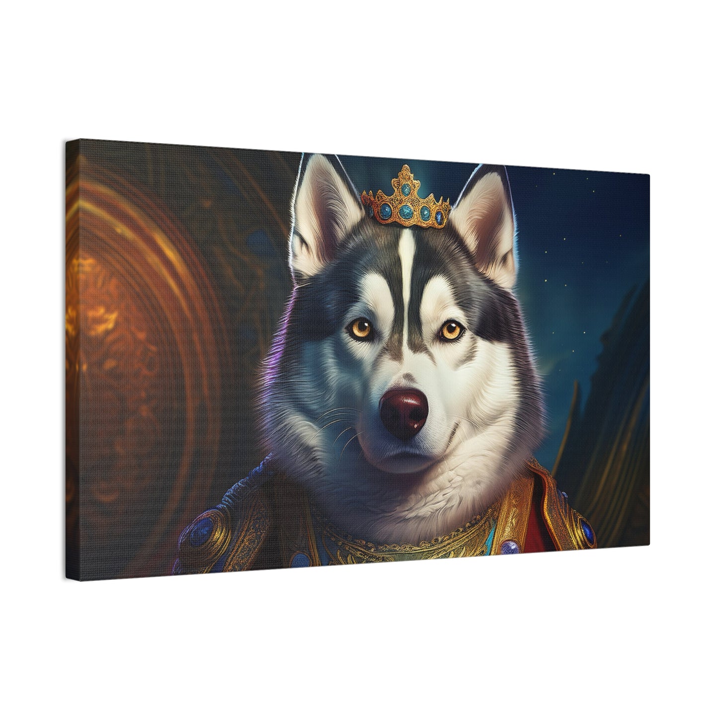 Siberian Husky Renaissance Pet Portrait on Canvas, wall art, wall print, dog portrait, dog art