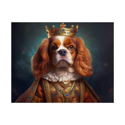 Cavalier King Charles Spaniel Art Pet Portrait Print, Renaissance, Wall Print, Wall Art