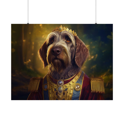 Wirehaired Pointing Griffon Renaissance Pet Portrait Print,  Dog Lover Wall Art, Animal Artwork, Canine Decor, Dog Memorial Gift