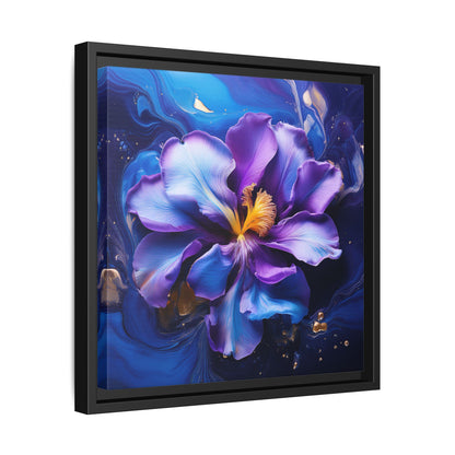 Abstract Iris Floral Square Framed Print - 02