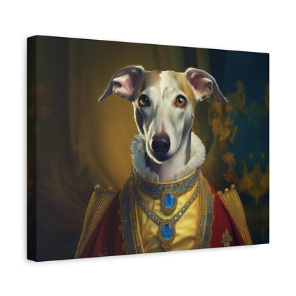 Whippet Renaissance Pet Portrait  Print - Canvas, wall art, wall print, dog portrait, dog art