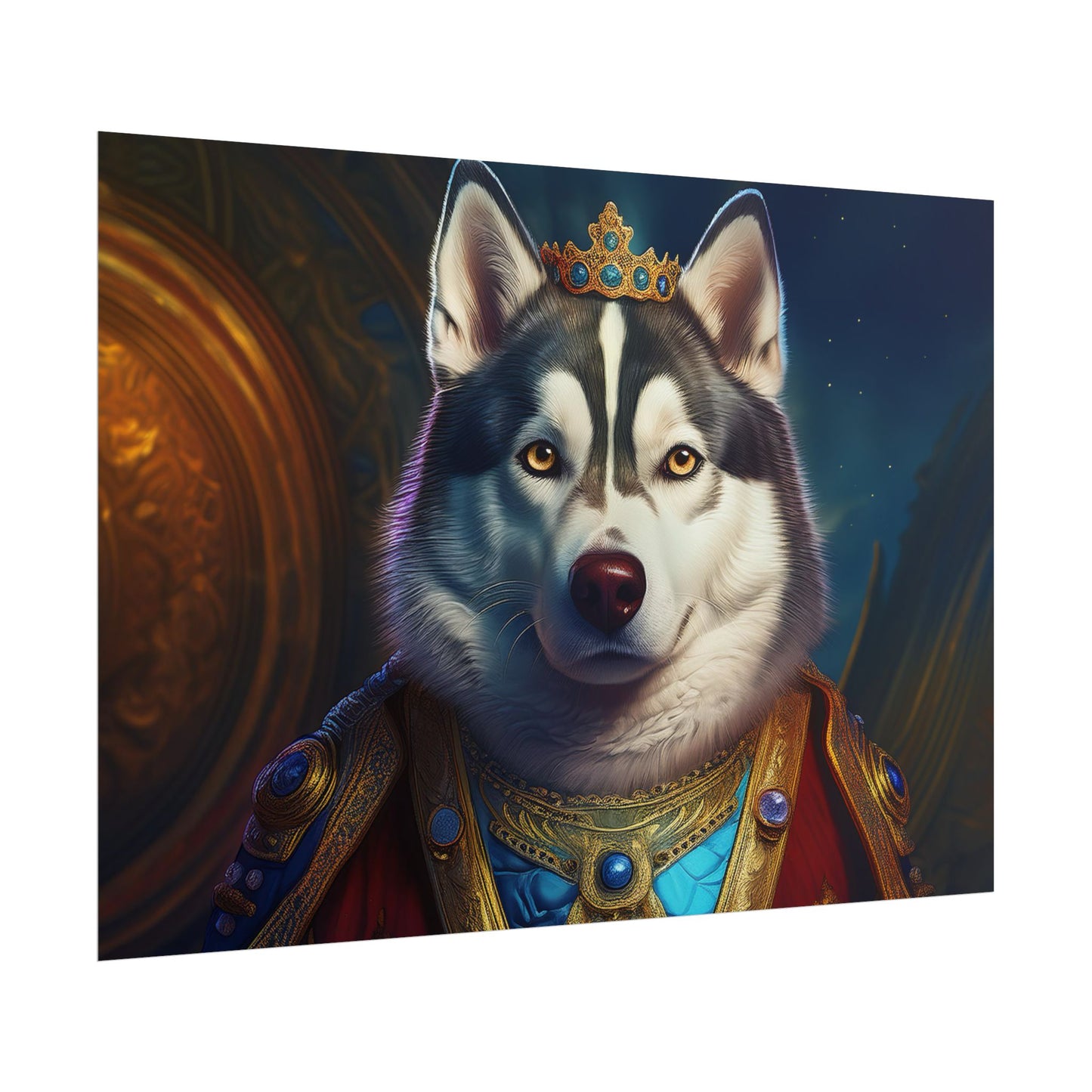 Siberian Husky Renaissance Pet Portrait Print, Siberian Husky Art Print, Wall Decor, Art Gift, dog wall art, wall art, wall print