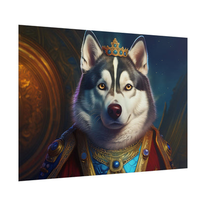 Siberian Husky Renaissance Pet Portrait Print, Siberian Husky Art Print, Wall Decor, Art Gift, dog wall art, wall art, wall print