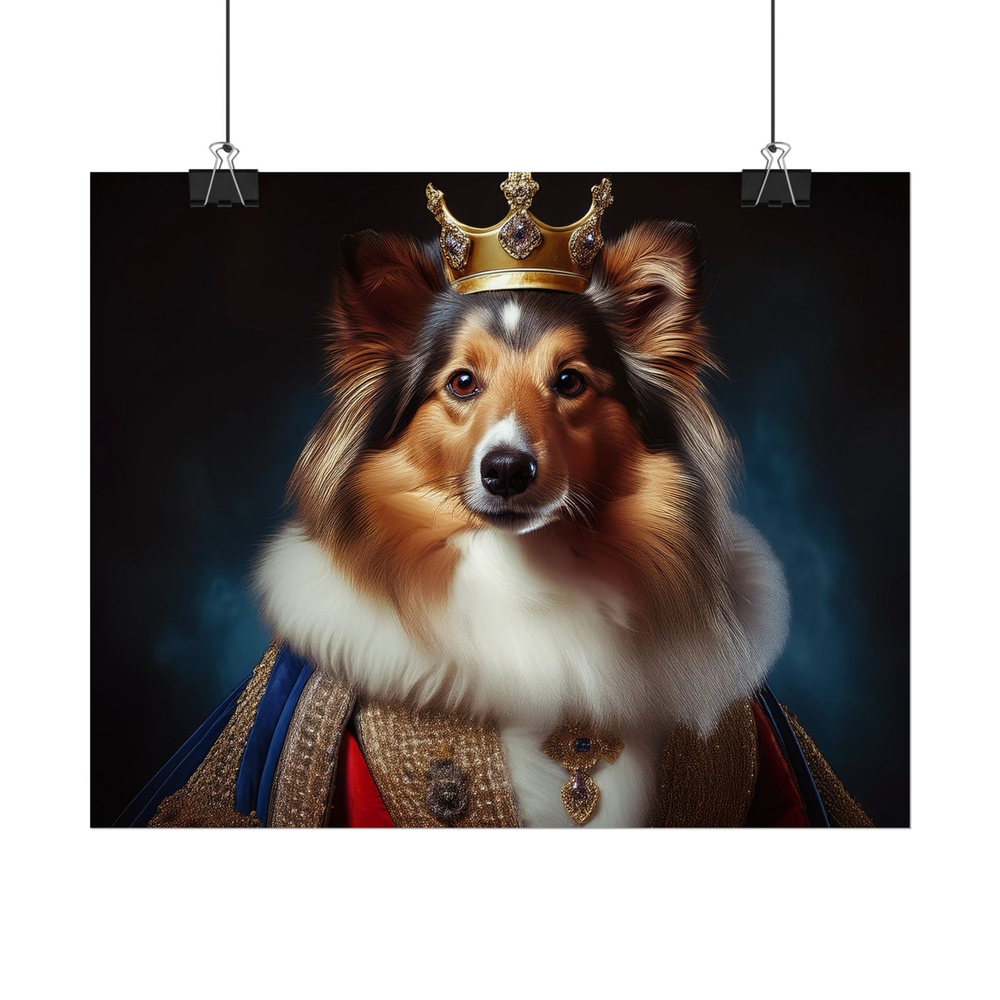 Shetland Sheepdog Renaissance Dog Portrait Art Print, Wall Decor Gift, Animal Lover Home Decor, Dog Wall Art