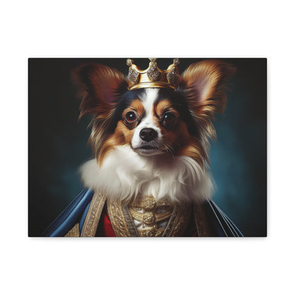 Papillon Pet Portrait Renaissance on Canvas, wall art, wall print, dog portrait, dog art