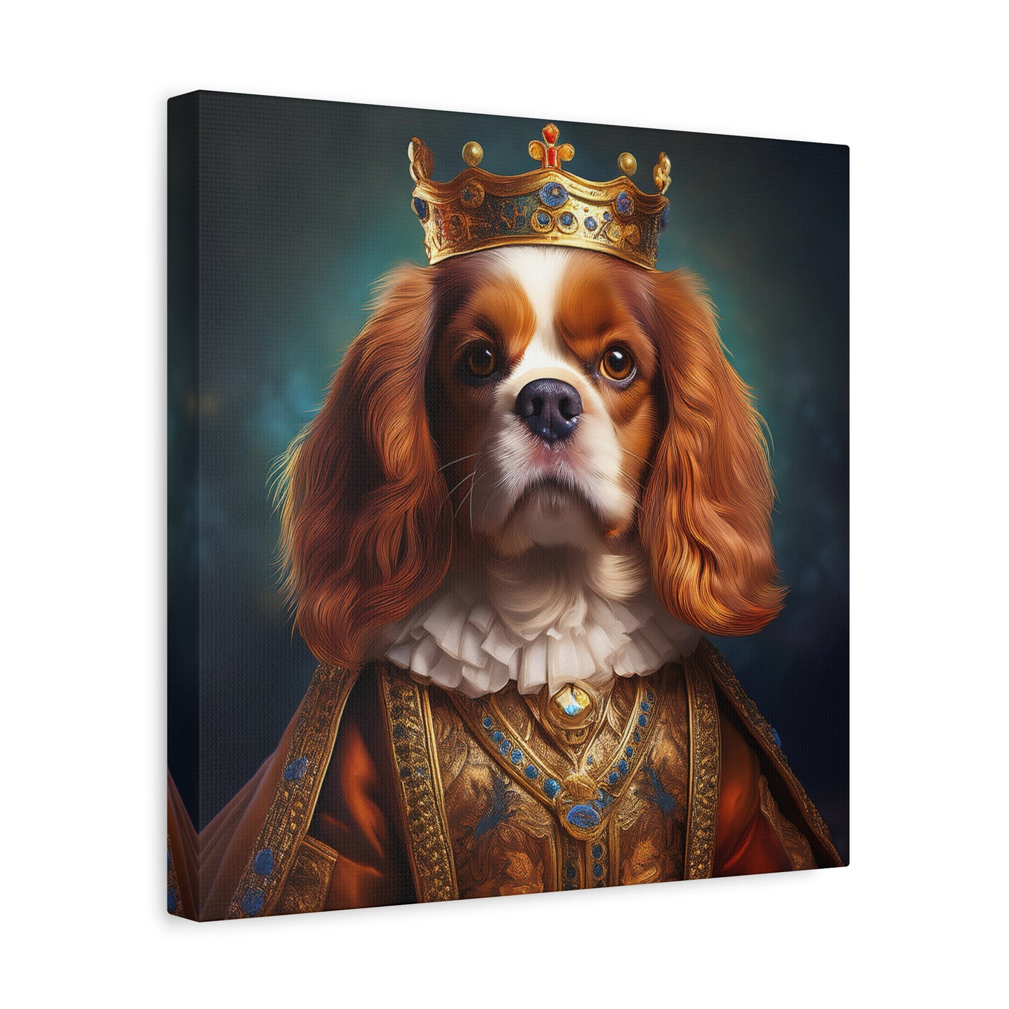 Cavalier King Charles Spaniel Renaissance Pet Portrait on Canvas | Wall art | wall print