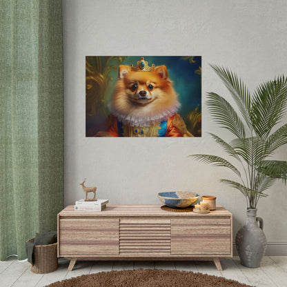 Pomeranian Renaissance Dog Portrait Art Print, Wall Decor Gift, Animal Lover Home Decor, Dog Wall Art