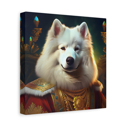 Samoyed Renaissance Pet Portrait on Canvas, wall art, wall print, dog portrait, dog art