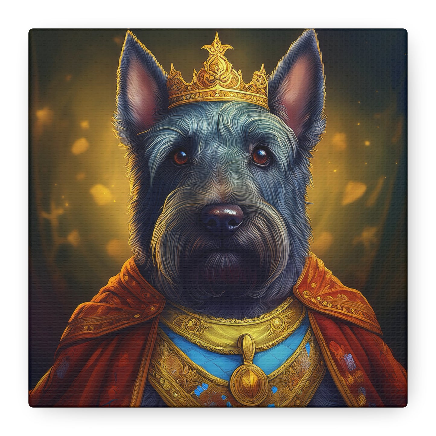 Scottish Terrier Renaissance Pet Portrait on Canvas | Wall art, wall print, dog portrait, dog art