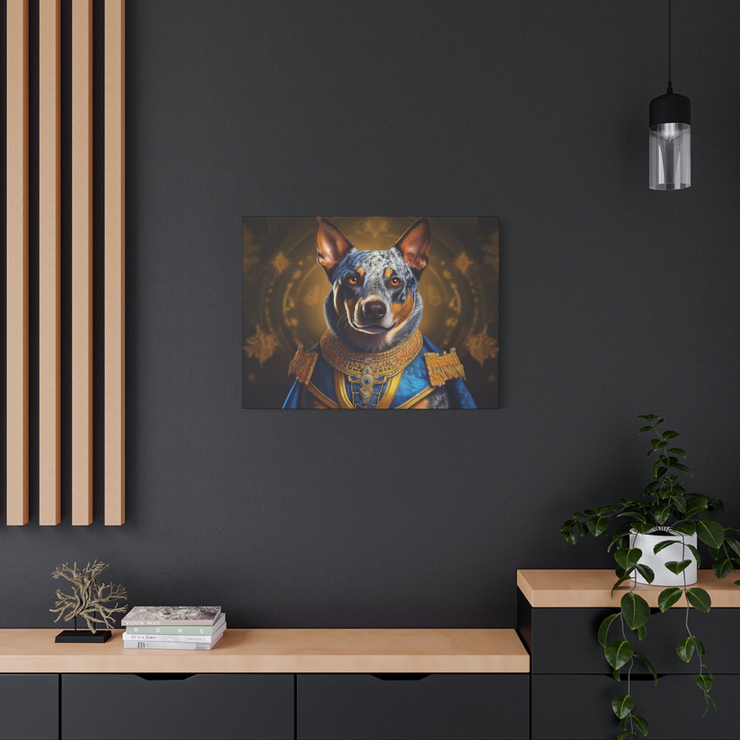 Australian Cattle Dog Renaissance Pet Portrait on Canvas | wall art |  wall print