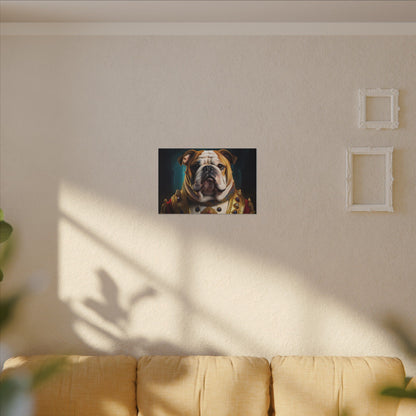 English Bulldog Pet Portrait Renaissance - Canvas, wall art, wall print, dog portrait, dog art