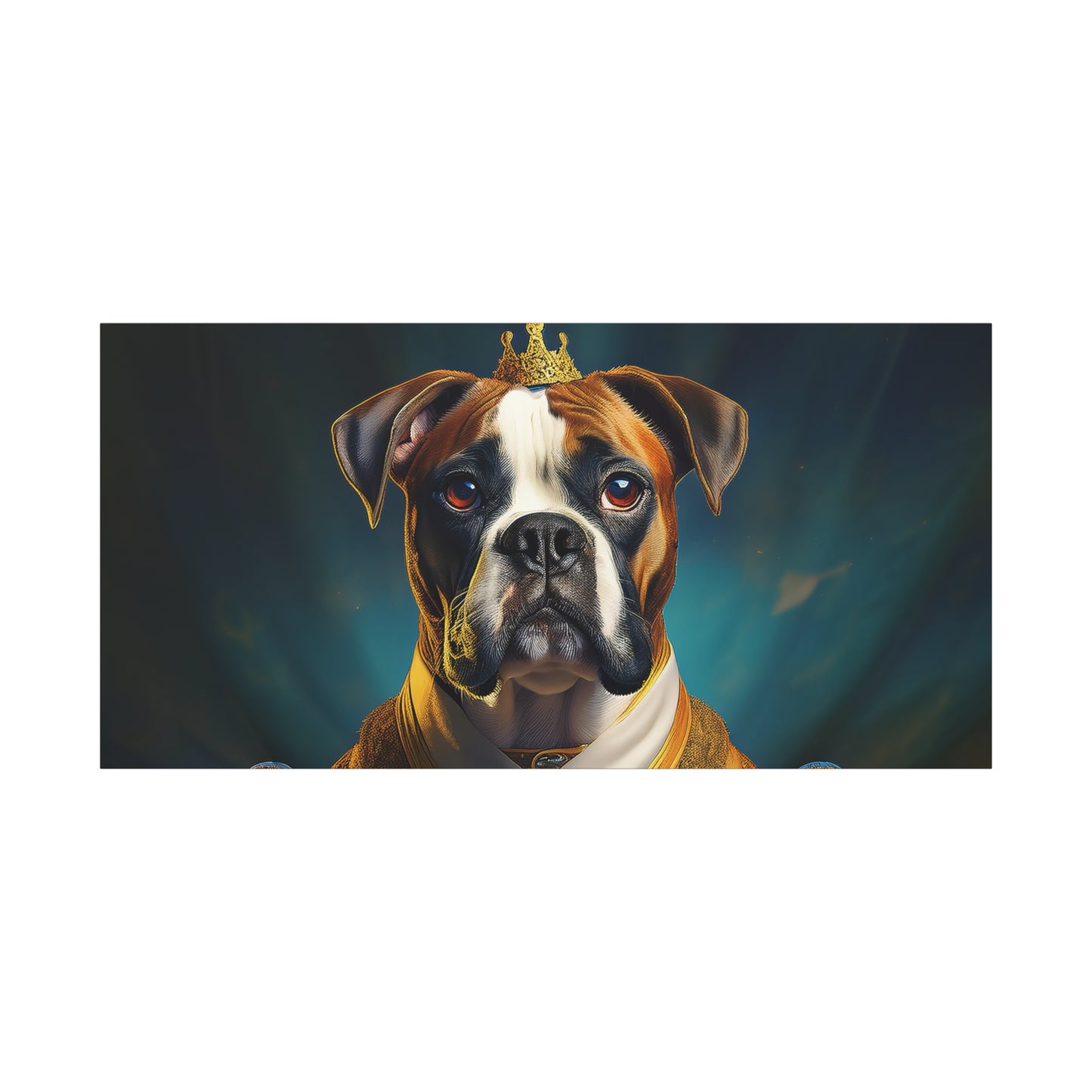 Boxer Renaissance Pet Portrait  on Canvas, wall art, wall print, dog portrait, dog art