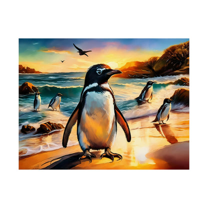 Phillip Island Little Penguins Australia Wall Art | Vibrant Wall Print | Unique Painting Print | Style 3 | Wall Art | Wall Print