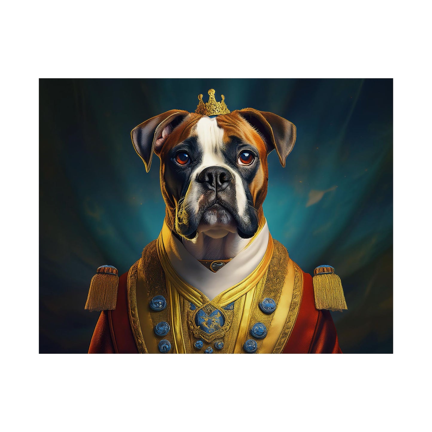 Boxer Dog Renaissance Pet Portrait Print, Art Print, Wall Decor Gift, Animal Lover Home Decor, Dog Wall Art, wall art, wall prints