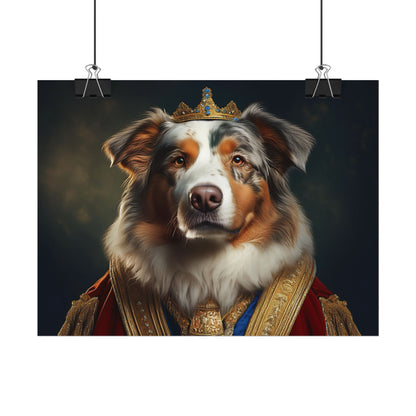 Australian Shepherd Dog Renaissance Pet Portrait Print | Wall Art | Wall Print