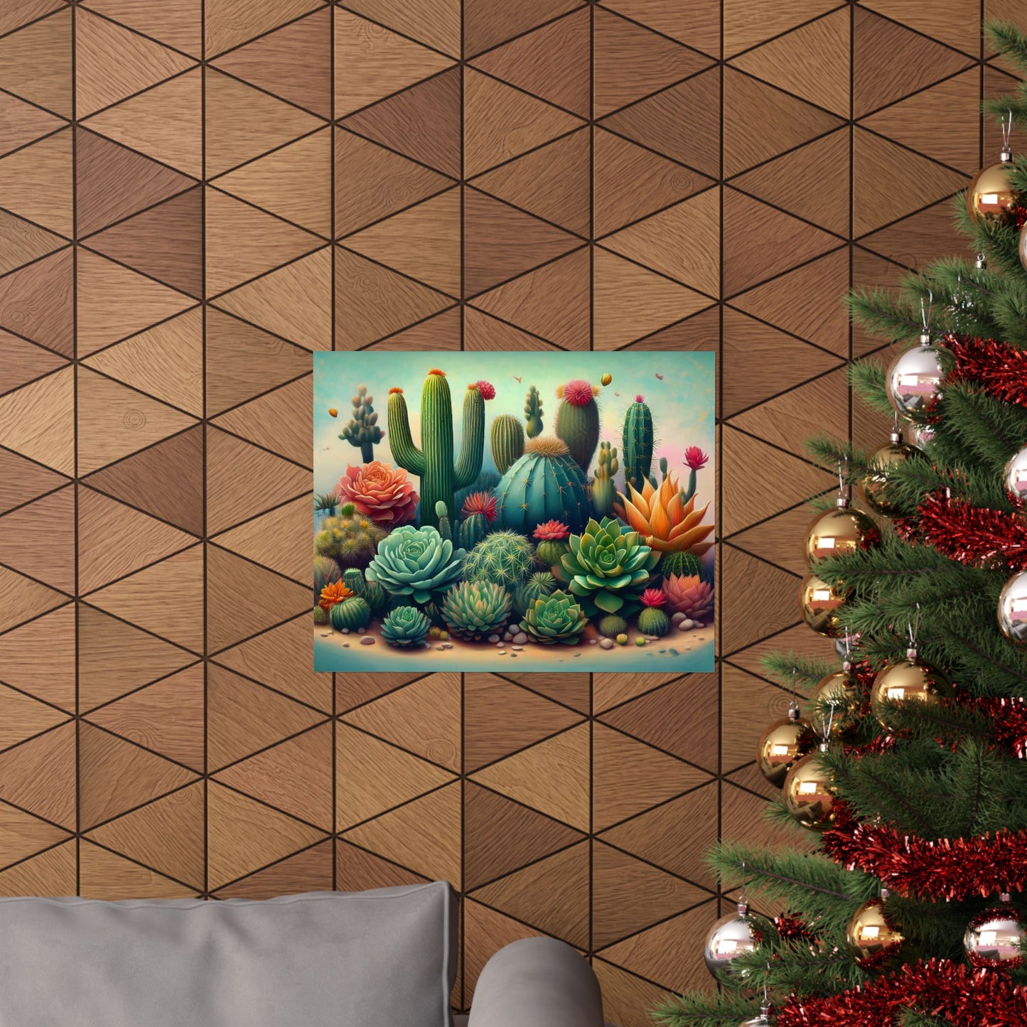 Abstract Cacti and Succulent Desert Garden Color Print | Wall Art | Wall Print