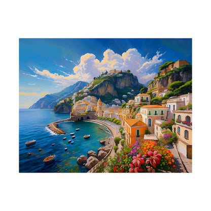 Amalfi Coast Italy Coastal Print | Style 2 | Wall Art | Wall Print