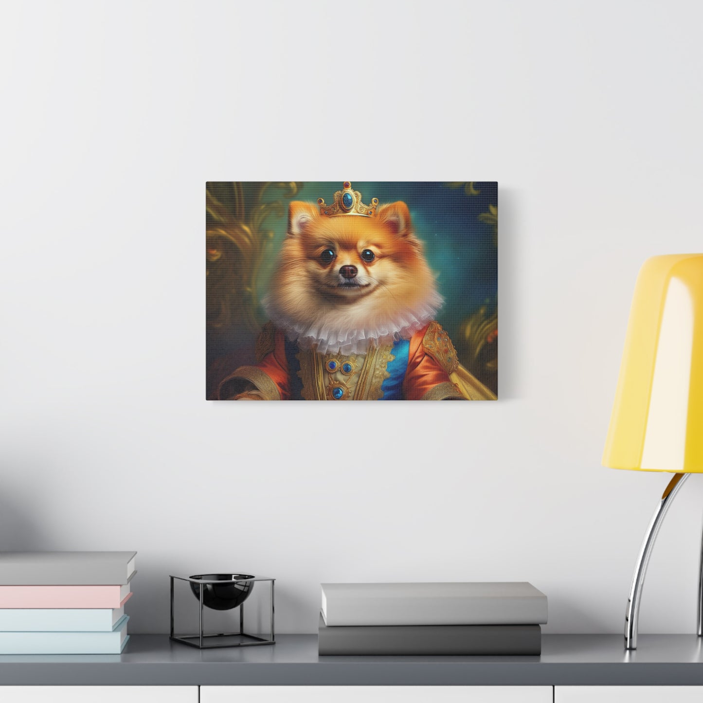 Pomeranian  Renaissance  Pet Portrait - Canvas - dog art, dog portait, wall art, wall print
