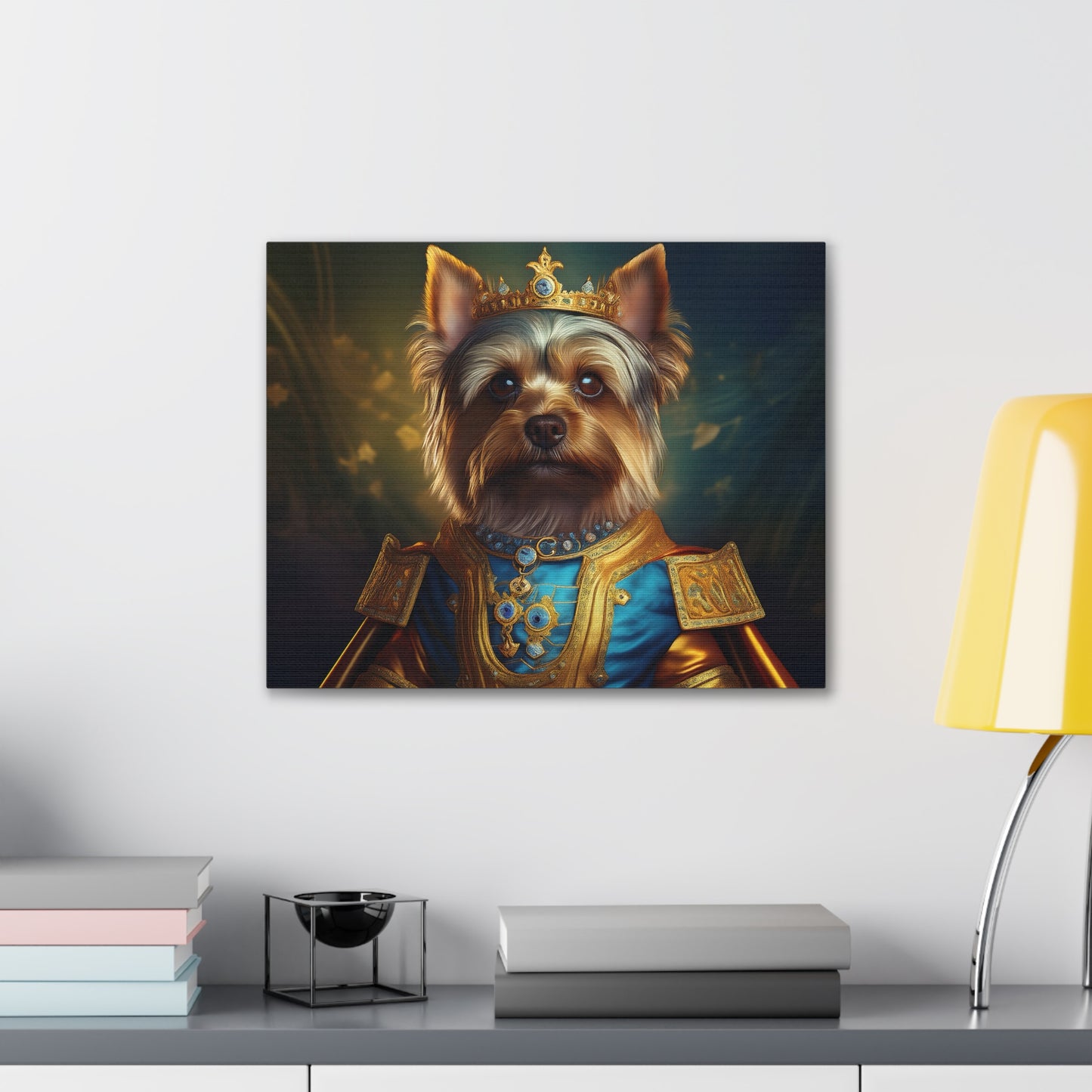 Yorkshire Terrier Renaissance Pet Portrait on Canvas | Wall Art | Wall Print | Dog Art