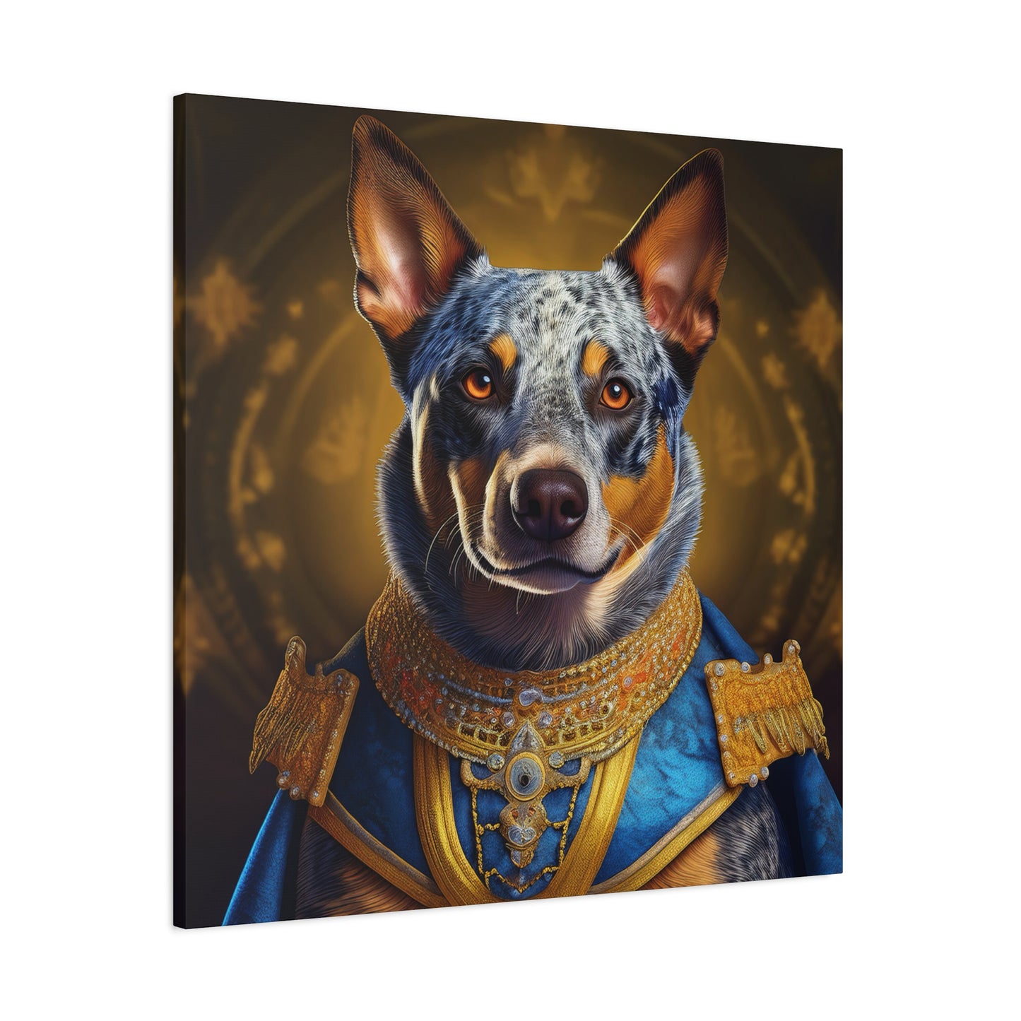 Australian Cattle Dog Renaissance Pet Portrait on Canvas | wall art |  wall print