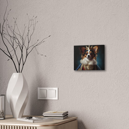 Papillon Pet Portrait Renaissance on Canvas, wall art, wall print, dog portrait, dog art