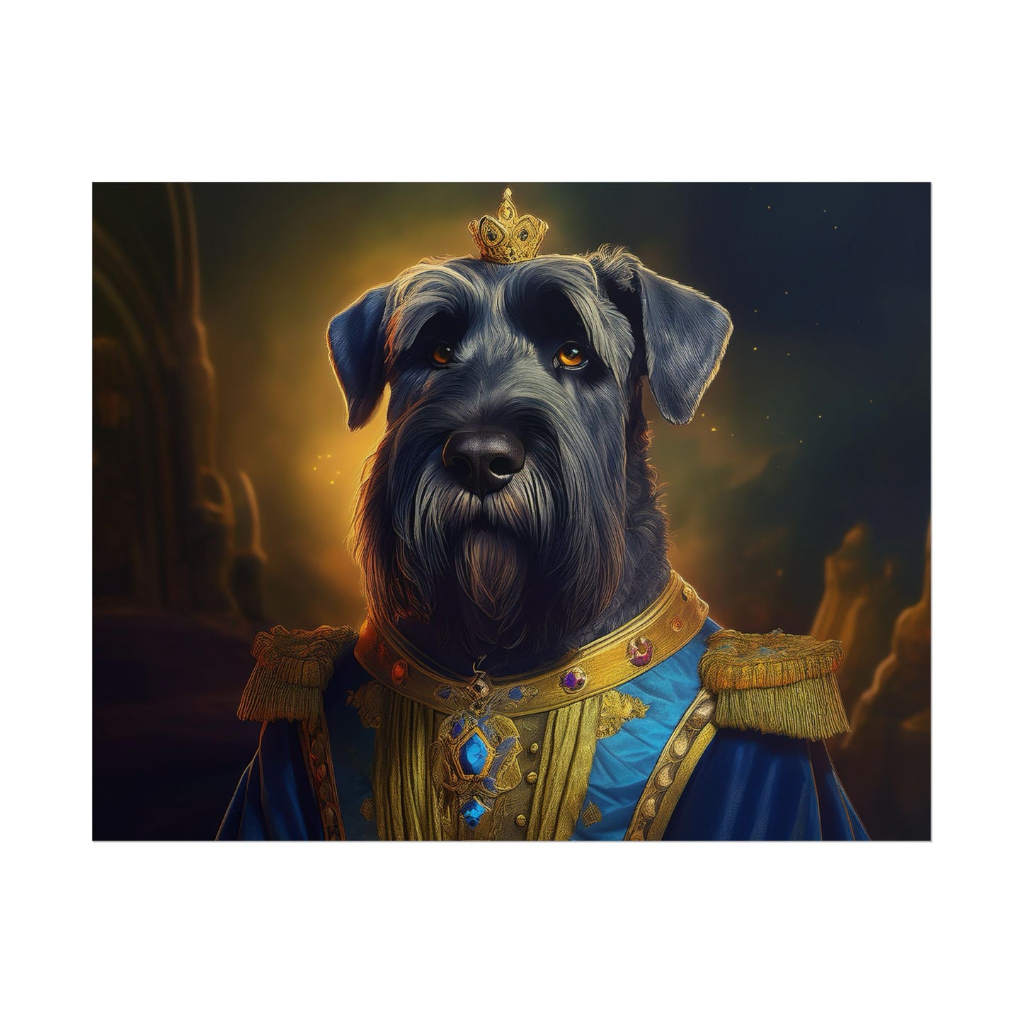 Giant Schnauzer Pet Renaissance Portrait Print, Dog Lover Wall Print | Wall Art | Wall Print