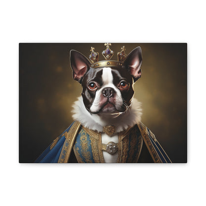 Boston Terrier Renaissance Pet Portrait on Canvas, wall print, wall art, dog portrait, dog art