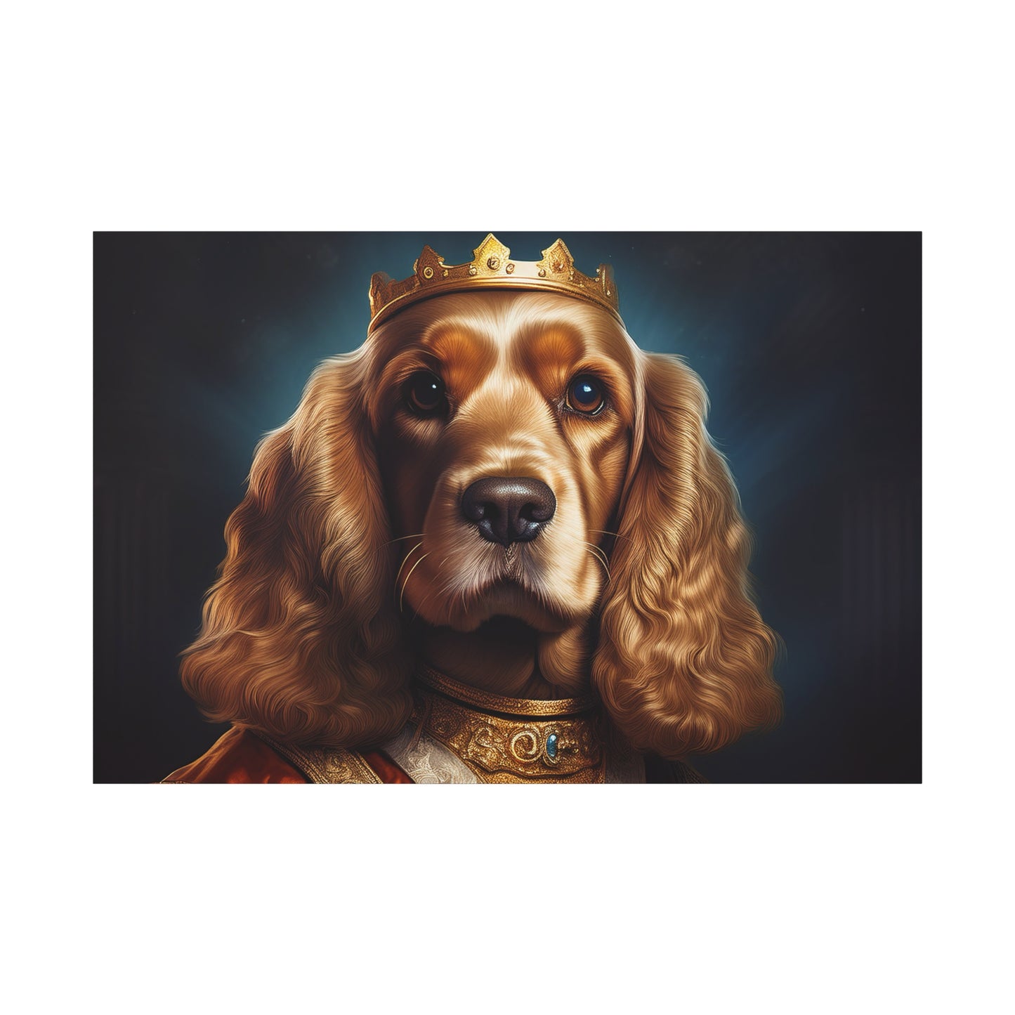 Cocker Spaniel Renaissance Pet Portrait on Canvas | Wall art | wall print