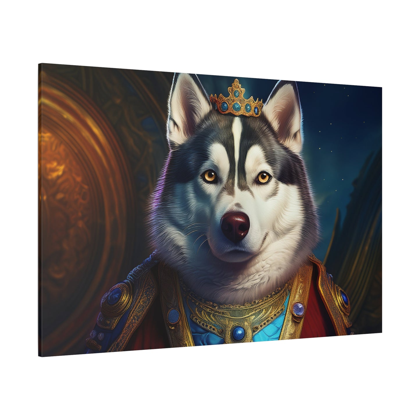 Siberian Husky Renaissance Pet Portrait on Canvas, wall art, wall print, dog portrait, dog art