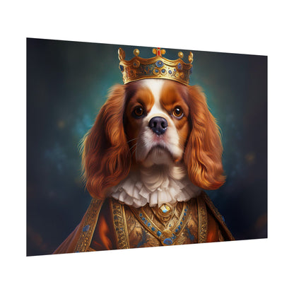 Cavalier King Charles Spaniel Art Pet Portrait Print, Renaissance, Wall Print, Wall Art