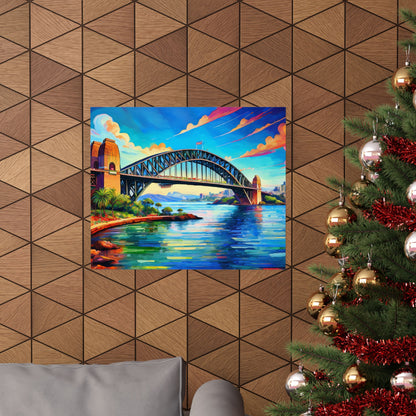 Sydney Harbour Bridge  Australia Painting Print | Wall Art | Wall Print
