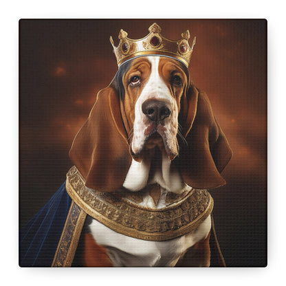 Bassett Hound Renaissance Pet Portrait on Canvas | Wall art | wall print | Dog Art