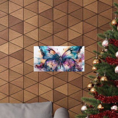 Teal, Orange & Purple Butterfly Alcohol Ink Wall Art | Butterfly wall art | Wall Art | Wall Print